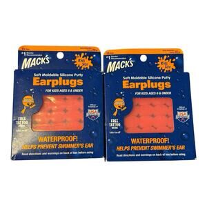 2x Soft Moldable Silicone Putty Ear Plugs – Kids Size, 15 Pair – Comfortable